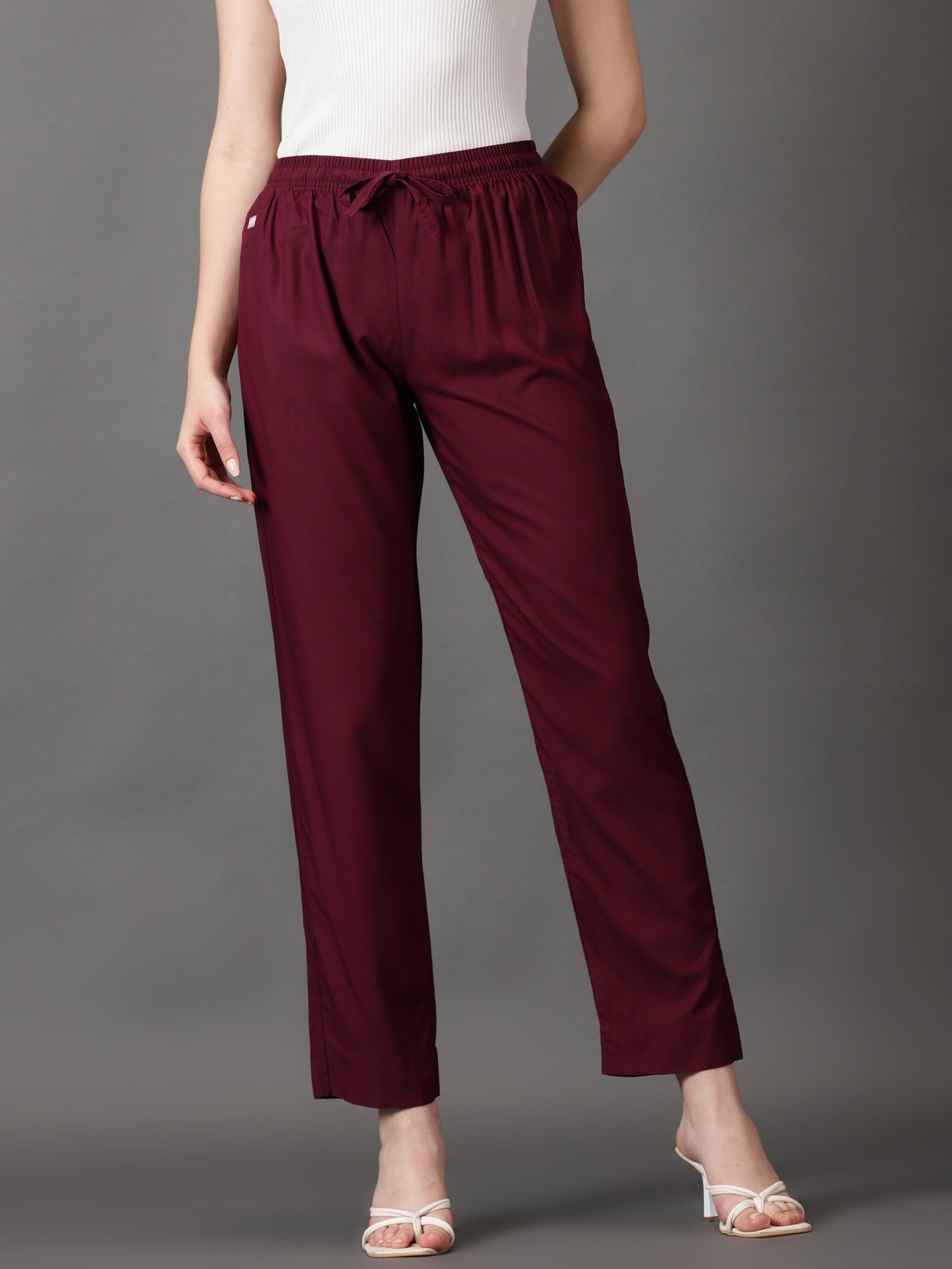 Maroon palazzo pants