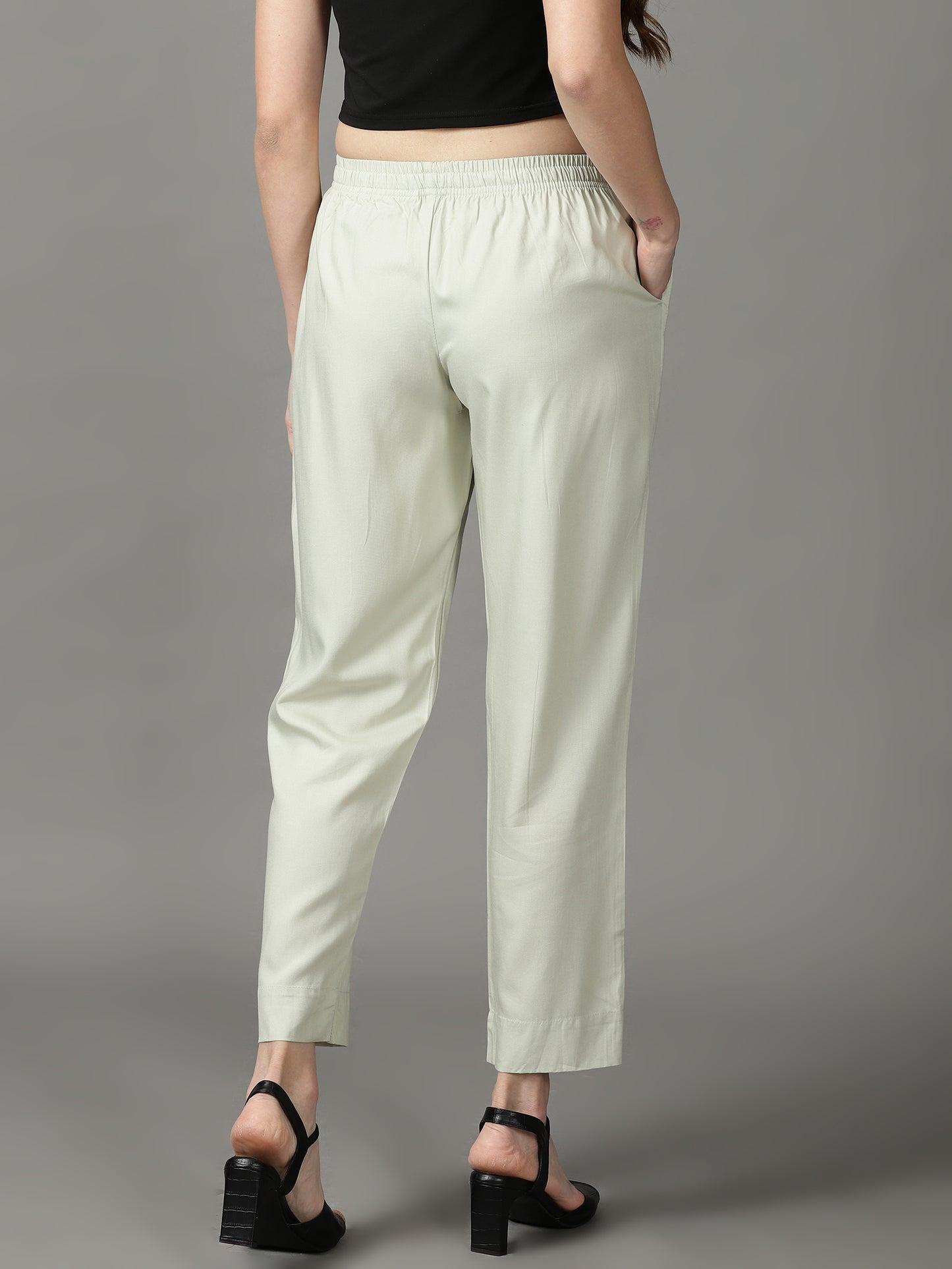 Tea Green Palazzo Pants