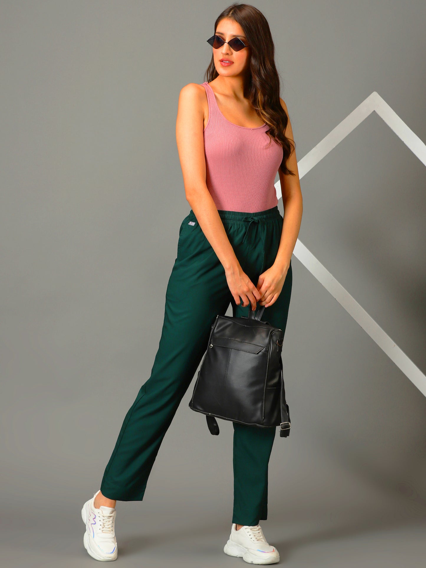 Bottle Green Palazzo Pants