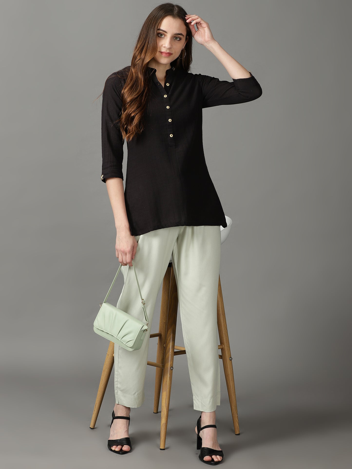 Tea Green Palazzo Pants