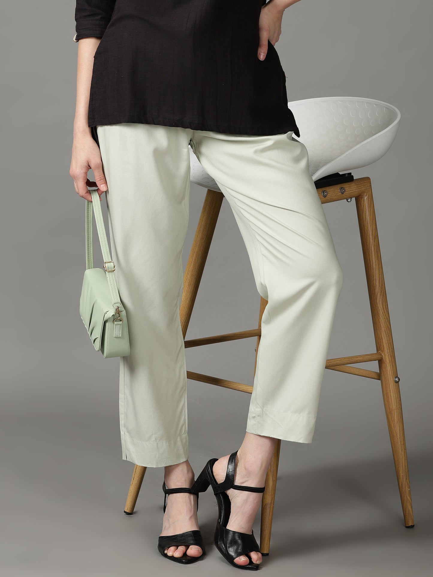 Tea Green Palazzo Pants